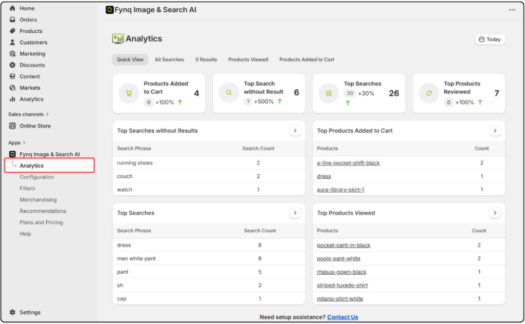 Built-in Analytics - fynq AI
