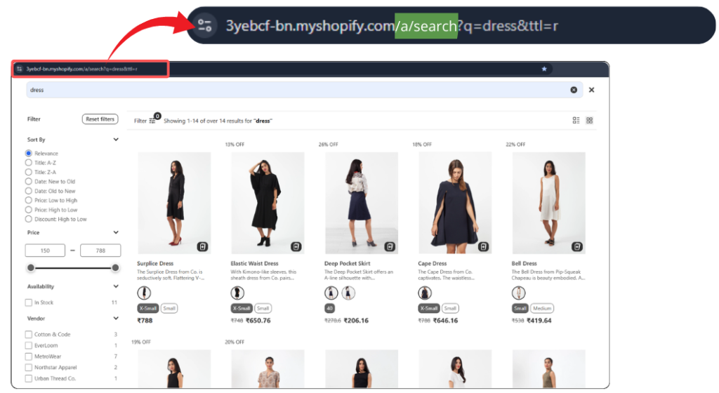 Check applied Search Link Configuration