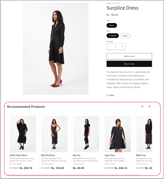 Fynq smart product recommendations