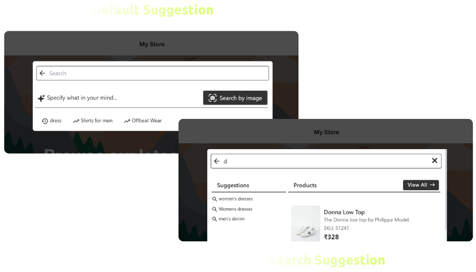 difference between Search Suggestions & Default Suggestions