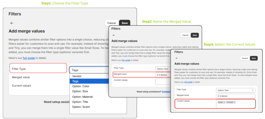 Step 2: Choose the Filter Type 