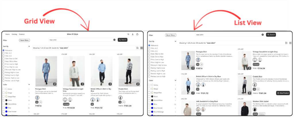 Display search barr