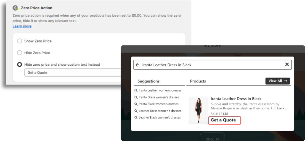 Hide Zero Price and Show Custom Text Instead