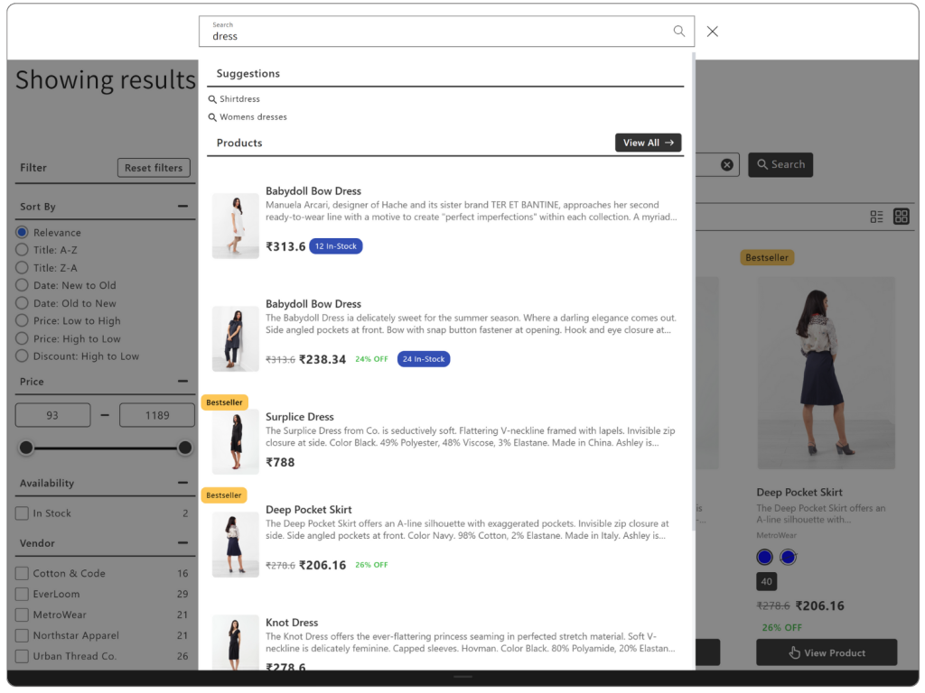 Instant Search Widget (ISW) 