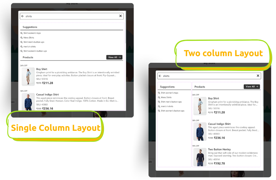 Single Column Layout VS Two Column Layout