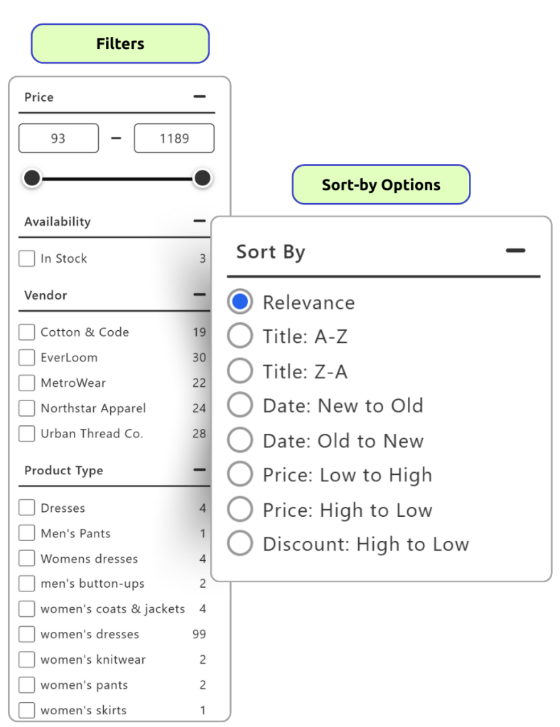 Filter vs Sort 