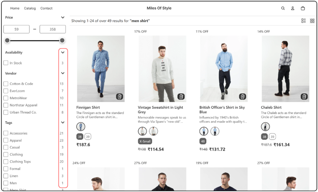 Show Product Count