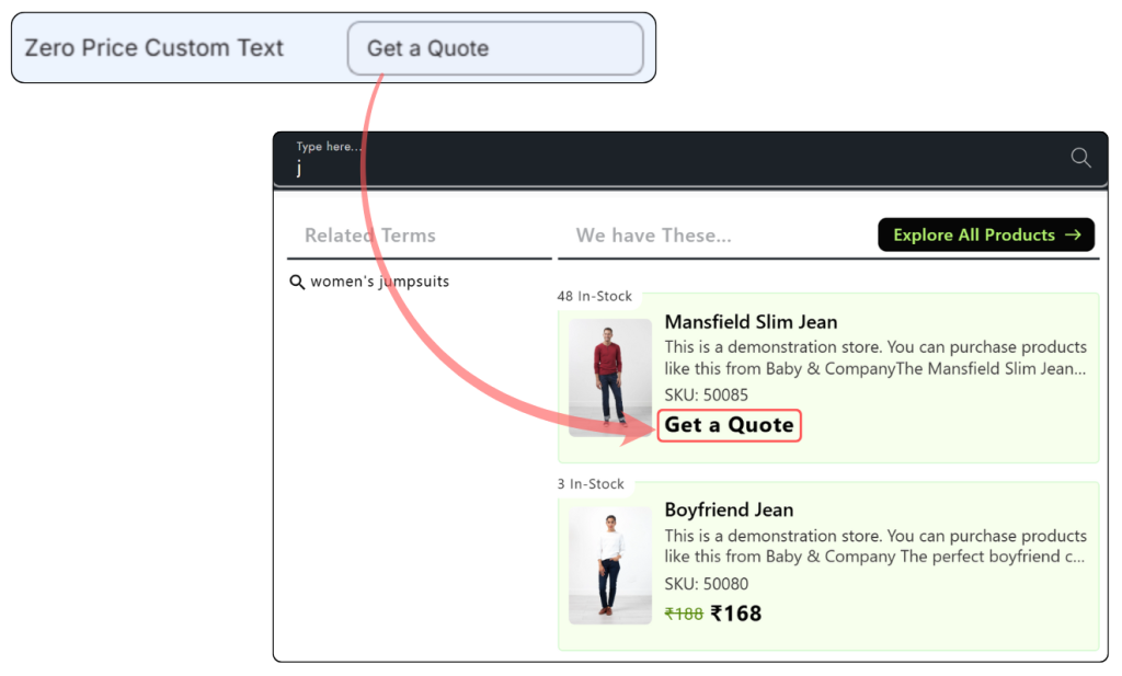 Zero Price Custom Text - A major Editable Fields You Can Customize 