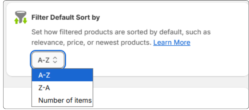 filter by various options