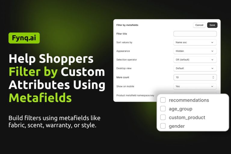 filters using metafields cover
