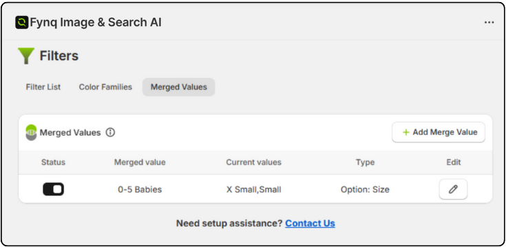Merged Values 