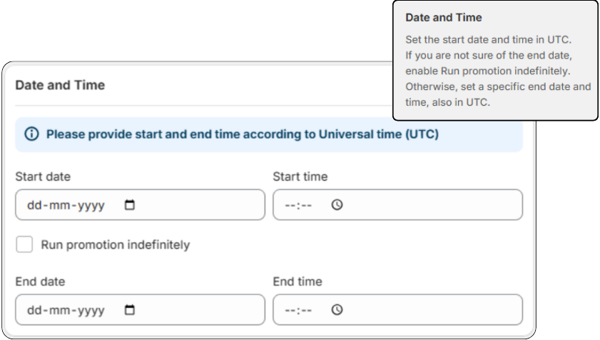 Set the Redirect Schedule 