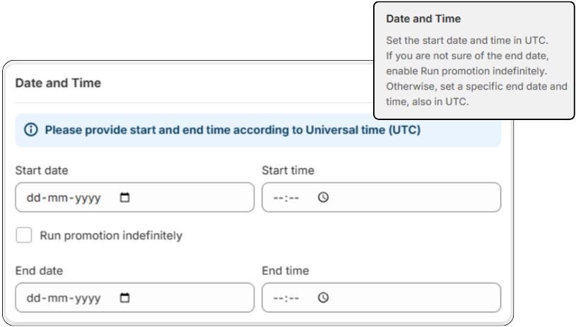 Set the Rule Schedule according to UTC