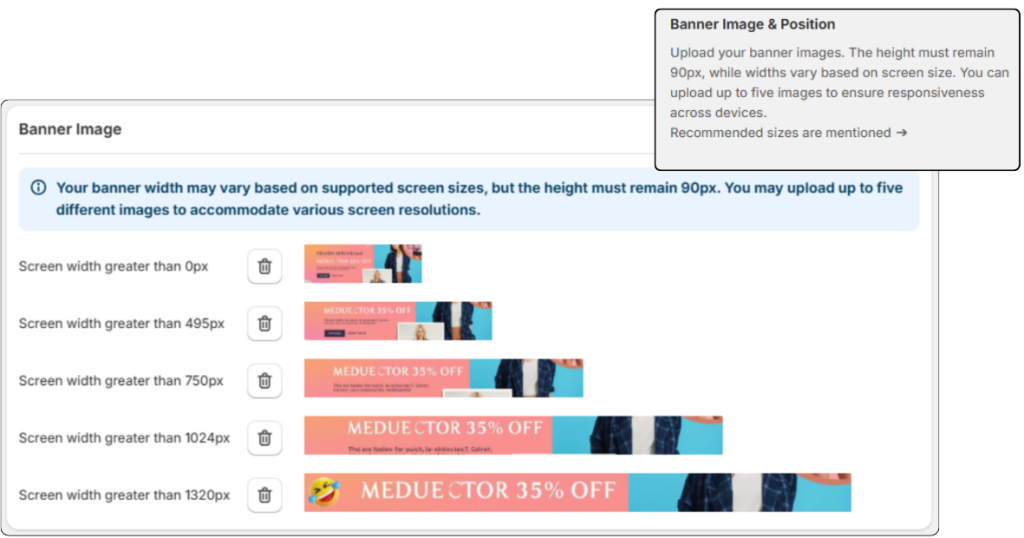 Upload Banner Images 