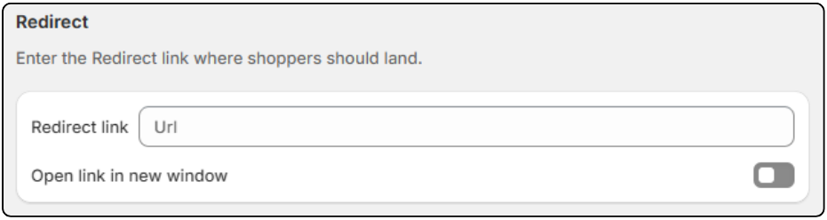 Add the Redirect Link