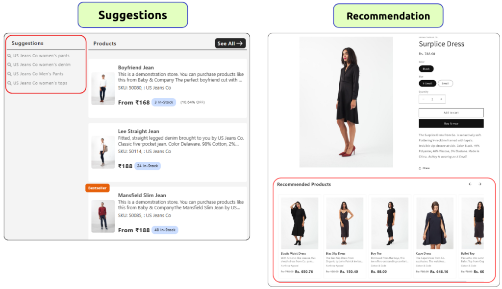 Suggestion vs Recommendation