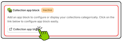 step 2 Click on Collection App Block